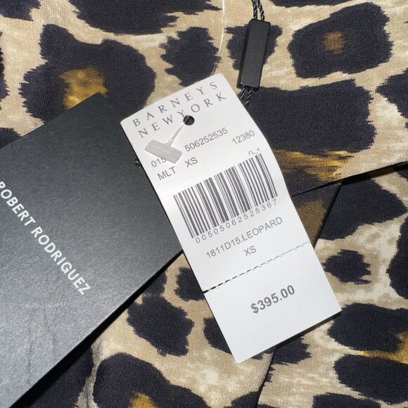 NWT Robert Rodriguez Cutout Shoulder Leopard Print Long Sleeve Dress X-Small XS - Picture 4 of 8